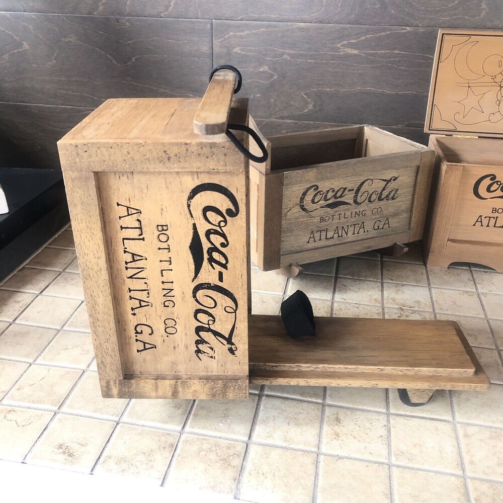 Vitange Coca Cola Wood Box coke advertising Bottling Co Atlanta GA -5 P… - Picture 2 of 16